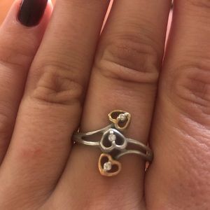 Three heart ring
